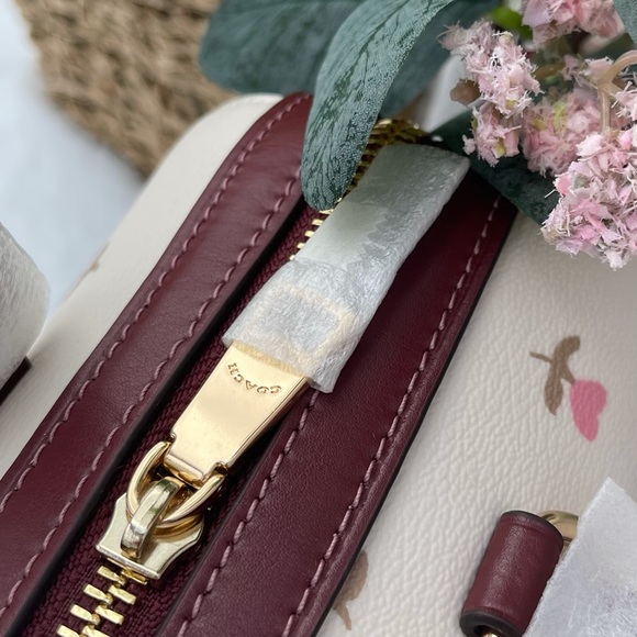 Coach Rowan Satchel in Heart Floral Print - Picture 5 of 12